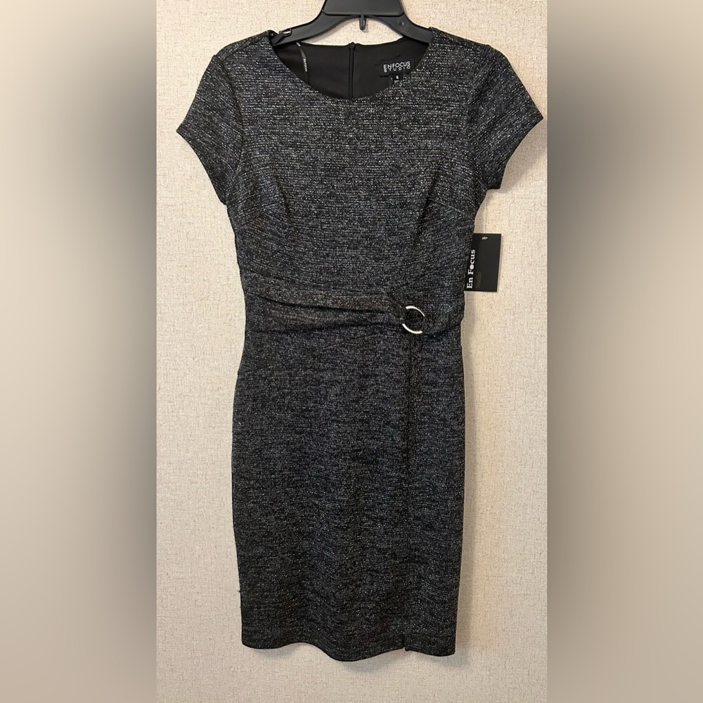 Enfocus Studio Charcoal Mini Dress
